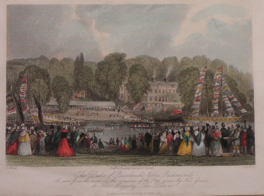 Print - The Duke of Buckleuch's Villa, Richmond - Prior